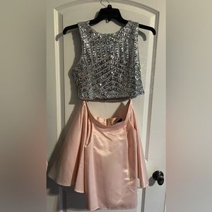 Pink & Silver 2 Piece Dress - Juniors Size 15/16